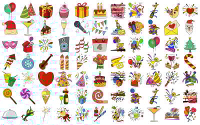 Celebrate Joy: Birthday Illustrations Collection - SVG Format