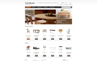 Wooden Furniture ZenCart Template