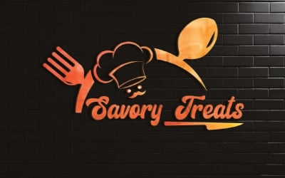Savory Treats 标志模板 for Restaurant, Cafes, Bakeries,