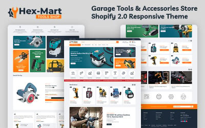 Hexmart - Construction Tools &amp;amp; Equipment Store Multipurpose Shopify 2.0 Responsive Theme