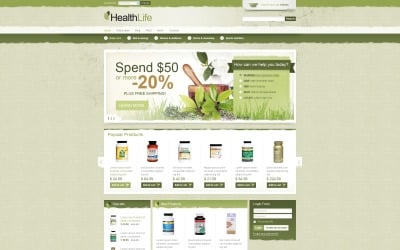 Healthy Life VirtueMart Template