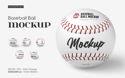 Baseballball-Modell-PSD-Set
