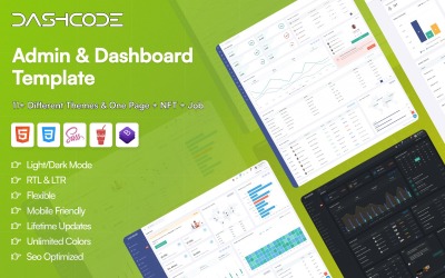 DashCode - Admin &amp;amp; 指示板模板