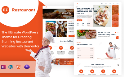 EZ Restaurant: um tema WordPress dinâmico para elevar seu negócio de restaurantes com Elementor