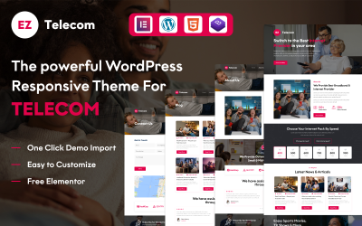 EZ Telecom: um tema WordPress dinâmico para capacitar seu negócio de telecomunicações com Elementor