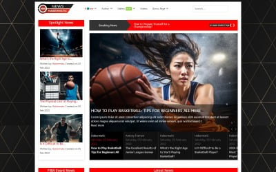 JL Spormatic Joomla Sports and Sports News Template