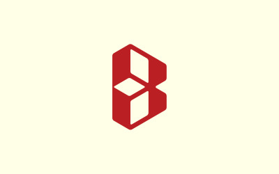字母B标志设计模型