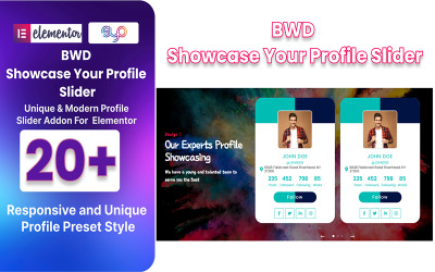 Плагин WordPress для слайдера вашего профиля для Elementor