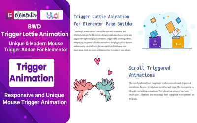 Trigger Lottie Animation WordPress-plug-in voor Elementor