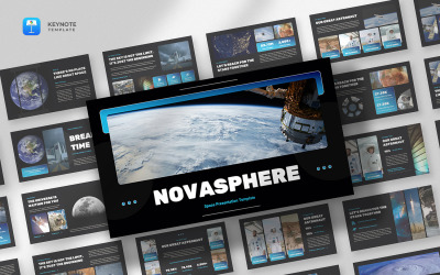 Novasphere - Šablona hlavní myšlenky vesmíru a astronautů