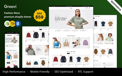 Groovi – Responsives Shopify-Theme für Modegeschäfte