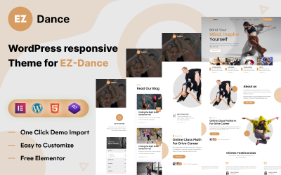 EZ-Dance: Ultimate Dance Studio WordPress téma