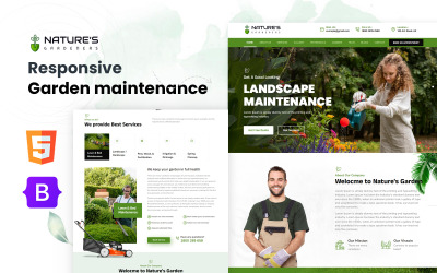 Nature Vista - Strona docelowa HTML5 dla ogrodnictwa krajobrazowego