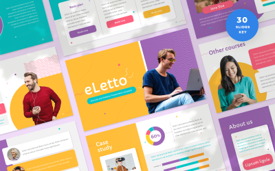 eLetto-presentatie e-cursussen en webinars Keynote-sjabloon