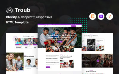 Troub – Charity &amp;amp; Nonprofit HTML Template