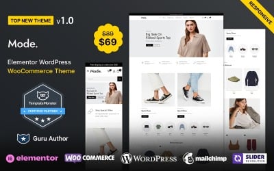 Modalità: tema WooCommerce per abiti di moda e cosmetici e gioielli Elementor