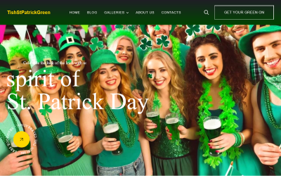 TishStPatrickGreen — тема WordPress «Сент-Патрик Грин»