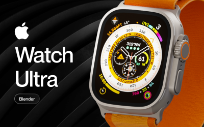 Apple Watch Ultra 3D Mockup