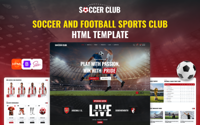 Soccer Club: Премиальный футбольный спортивный HTML-шаблон для динамичных команд