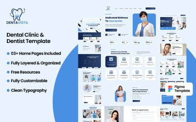 DentaVista – Dental Clinic &amp;amp; Dentist Figma Template