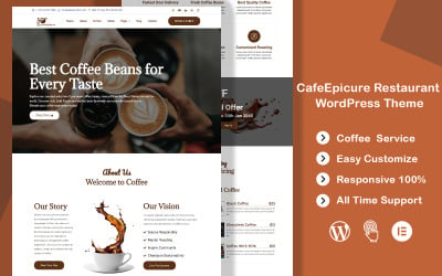 CafeEpicure – kavárna a restaurace WordPress téma