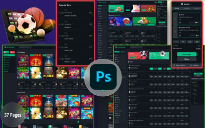 Sportsbetslip -运动 &amp;amp; Casino 赌博PSD模板