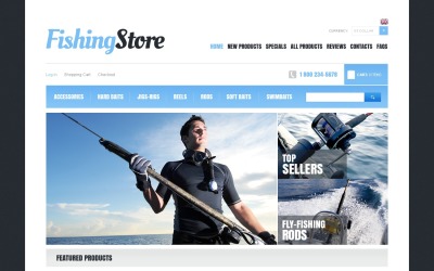 Fishing Store ZenCart Template