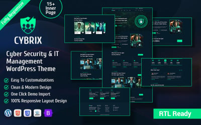 Cybrix - Tema WordPress de segurança cibernética e gerenciamento de TI