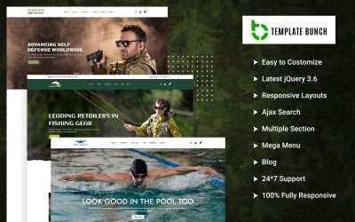 Allouer - Militaire et pêche avec natation - Thème Shopify réactif pour le commerce électronique