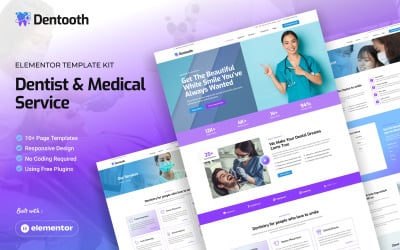 Dentooth - Dentist &amp;amp; Medical Service Elementor Template Kit