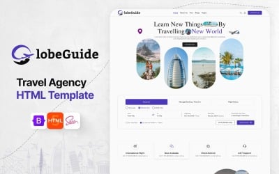 Globe Guide: Plantilla de sitio web HTML para agencias de viajes y viajes en línea