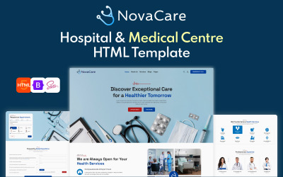 Nove Care: modello di sito Web HTML per servizi sanitari e medici e centri medici