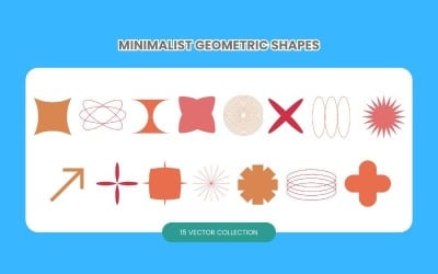 Minimalist Geometrik Şekiller Vektör