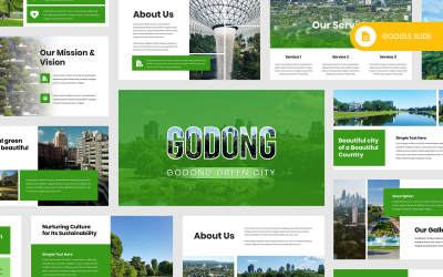 Godong - Modello di diapositiva Google di Green City