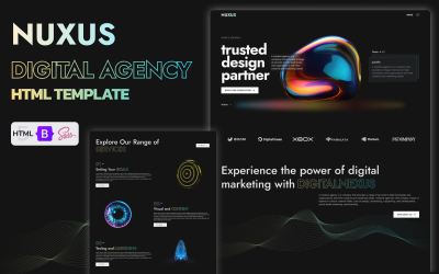 Nuxus - IT Solutions $ Digital Agency HTML5-webbplatsmall