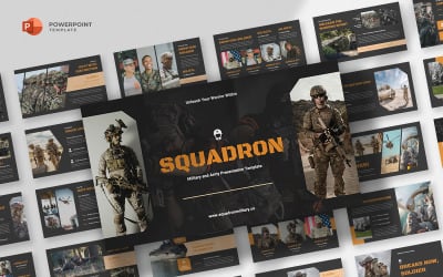 Squadron – katonai és hadsereg Powerpoint sablon