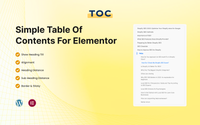 Elementor için Basit İçindekiler Tablosu