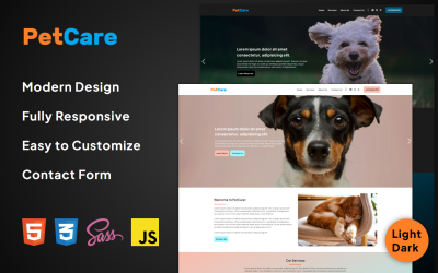 PetCare – Pet Care HTML nyitóoldalsablon