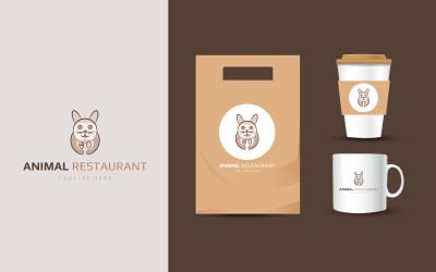 Diseño de logotipo de restaurante de animales