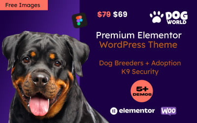 Dogworld - Dog Breeders, K9 And Adoption WordPress Elementor Theme