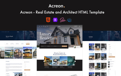 Acreon - HTML5-mall för arkitektur och fastigheter