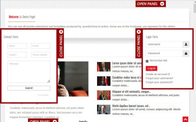 模块Joomla Sidepanel JT1