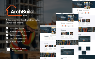 ArchBuild - Будівельна тема WordPress Elementor