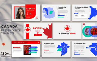 Canada All City Map Presentation Template