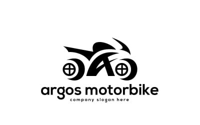 Motorfiets Letter A Logo Ontwerp Sjabloon