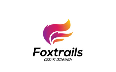 Modello di progettazione del logo Fox Trails