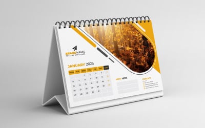 Modèle de conception de calendrier de bureau 2025