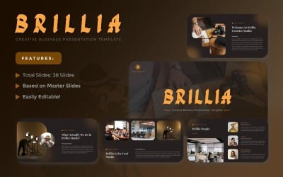 Brillia – креативний бізнес-шаблон Google Slides