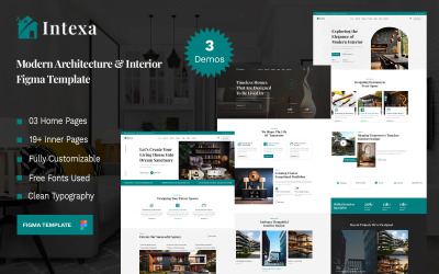 Intexa -现代建筑 &amp;amp; 内部Figma模板