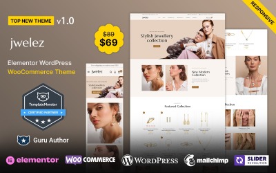 Jwelez – багатофункціональна адаптивна тема WooCommerce для ювелірних виробів і весілля